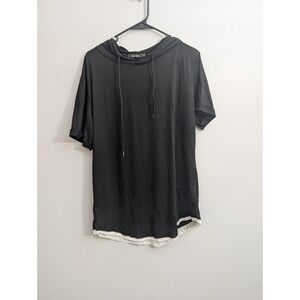 A3 Men's SIIMHWRSS Gray Black Pleated Short Sleeve Shirt Designer Quality